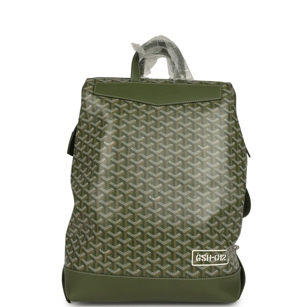 Goyard Goyardine Cisalpin Backpack Khaki Palladium Hardware