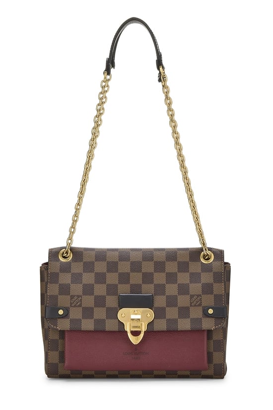 Burgundy Damier Ebene Vavin PM NM
