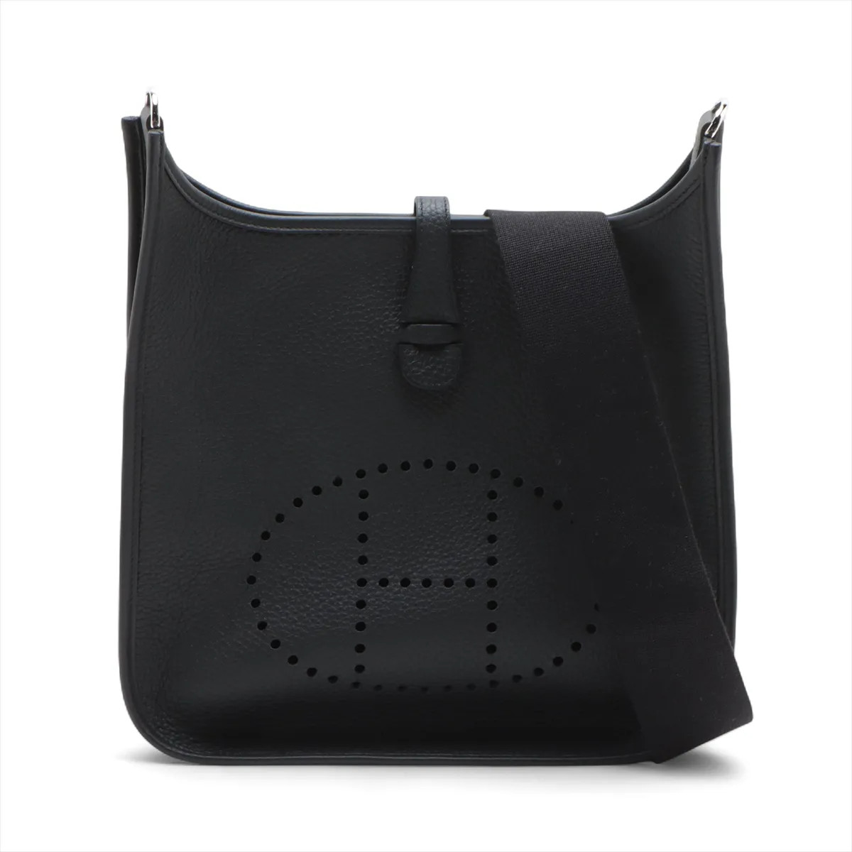 Hermès evelyn 3 29 PM Taurillon Clemence Black Silver Metal Fittings