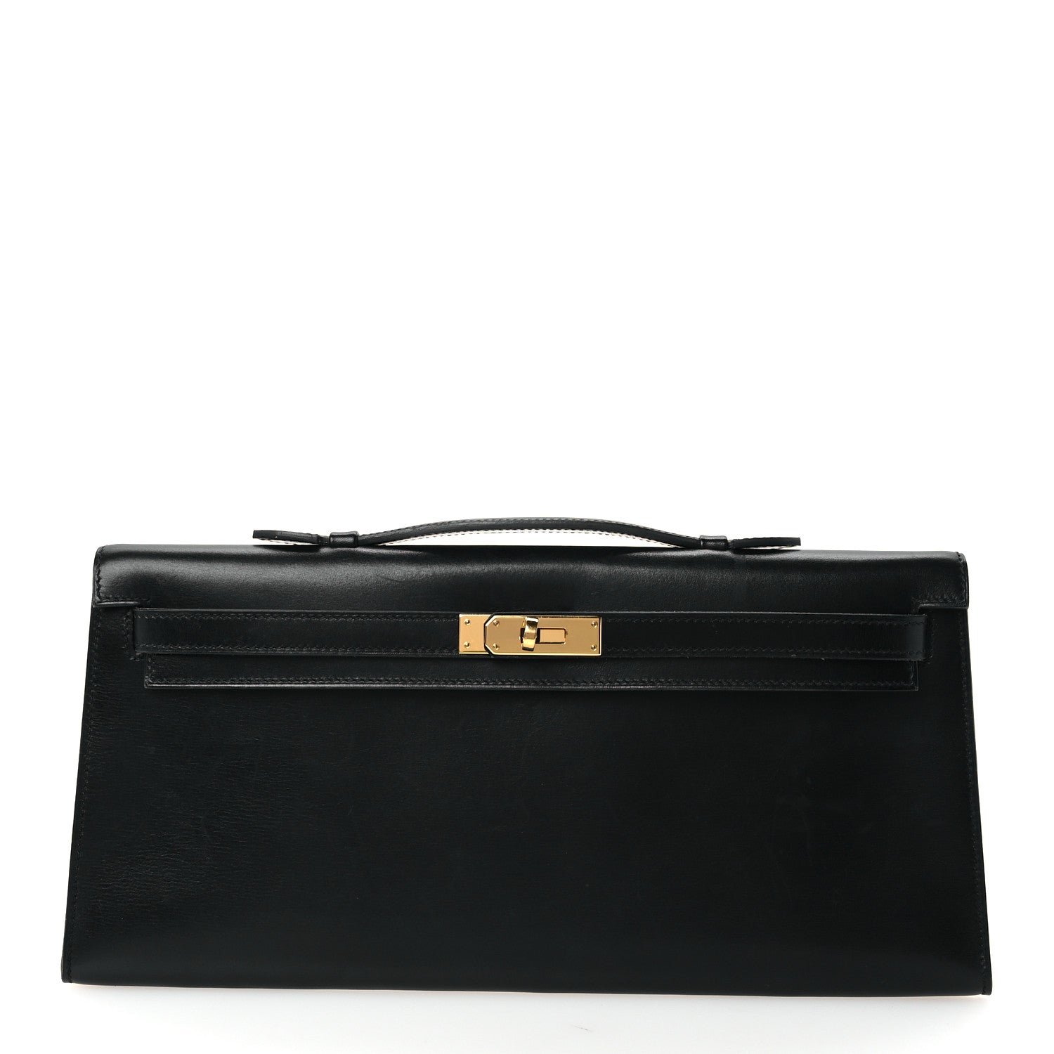 Hermes Box Kelly Cut Clutch Pochette Black