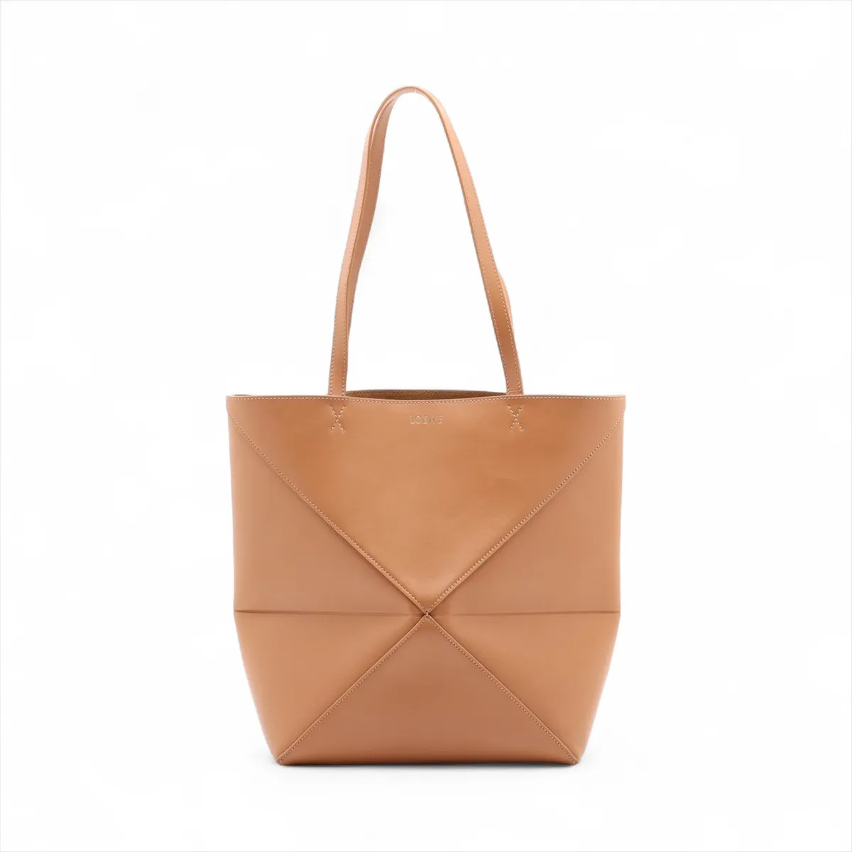Loewe puzzle fold Medium Leather Tote bag Brown