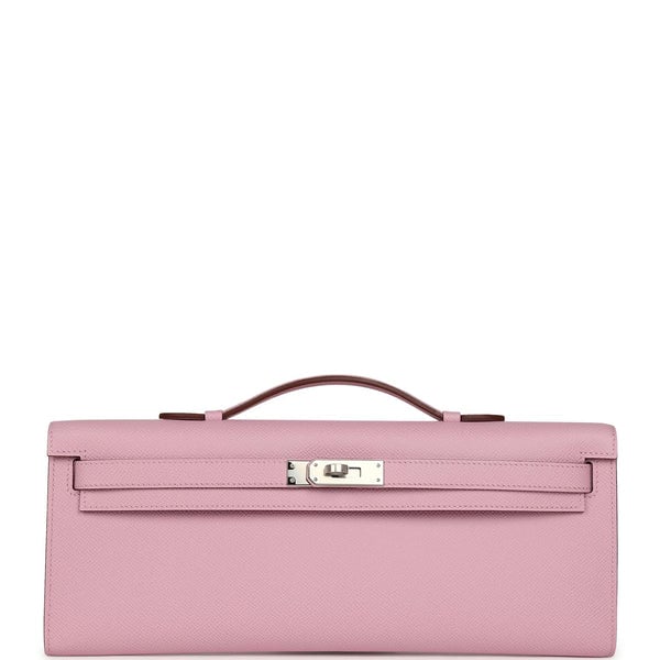 Hermes Hermes Kelly Cut Mauve Sylvestre Epsom Palladium Hardware