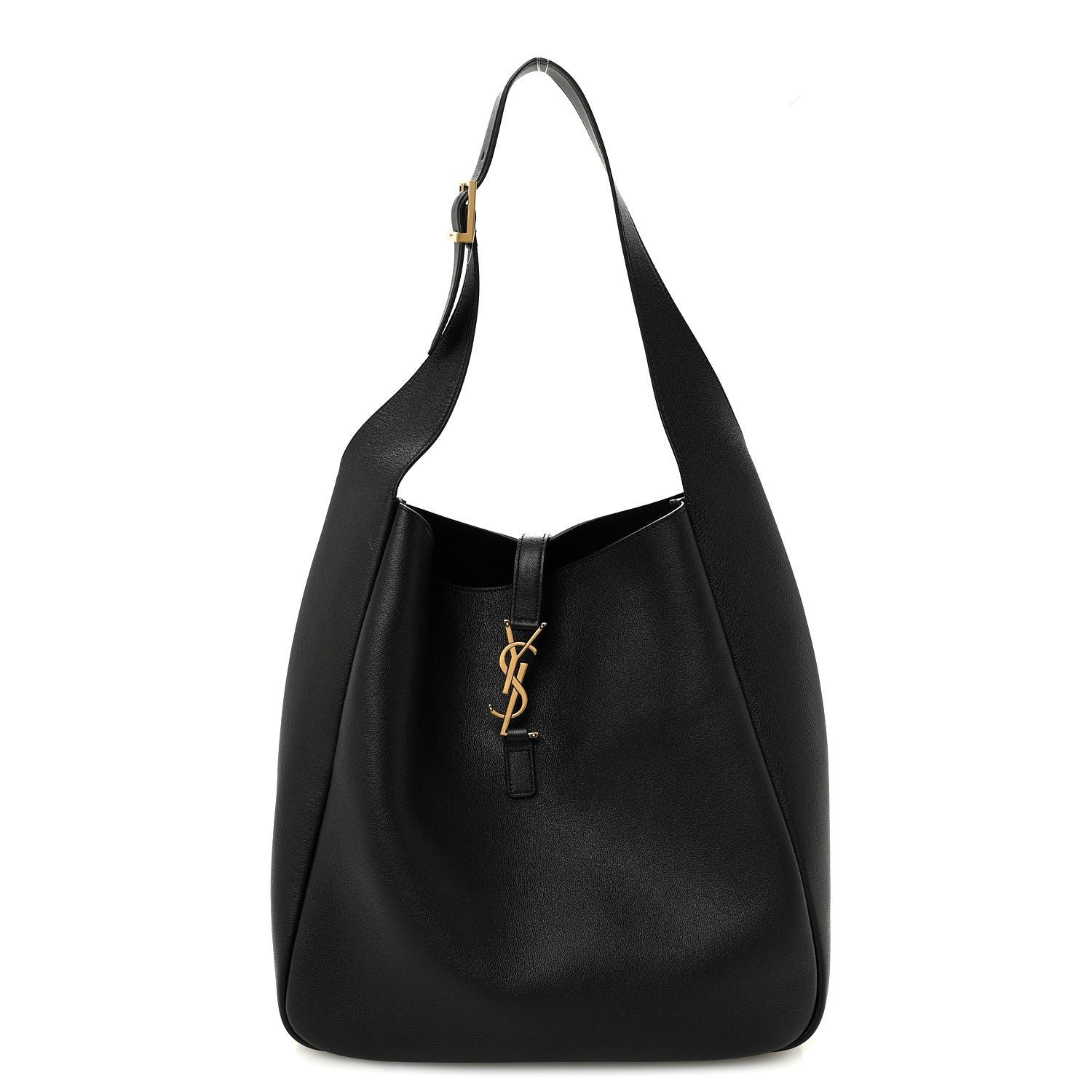 Saint Laurent Supple Calfskin Large Le 5 A 7 Soft Hobo  Black
