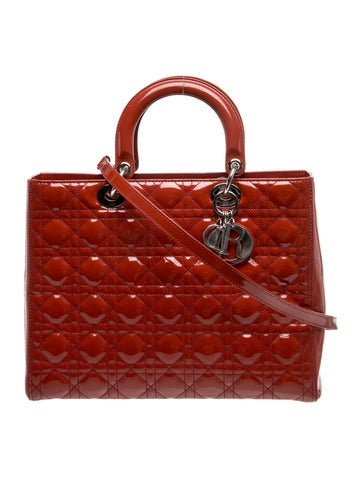 Patent Leather Lady Dior Large