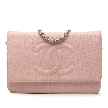 CC Caviar Calfskin Wallet On Chain
