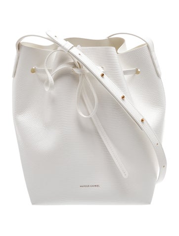 Mansur Gavriel Embossed Leather Bucket Bag