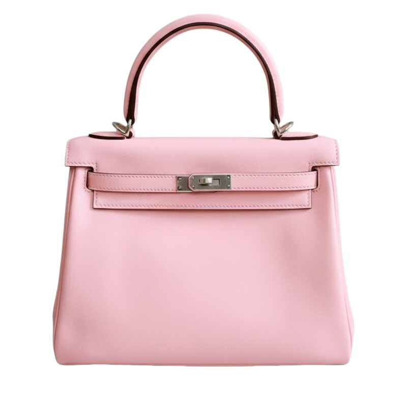 Rose Sakura Swift Retourne Kelly 25 Palladium Hardware, 2024
