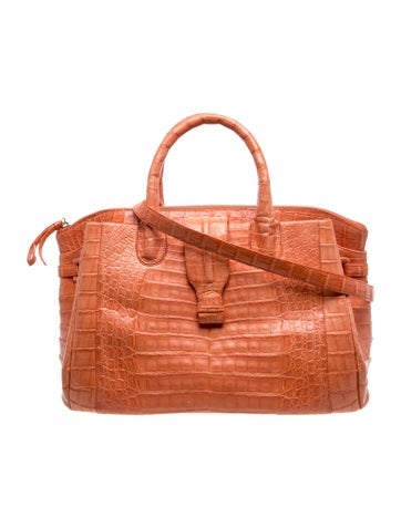 Crocodile Top Handle Bag