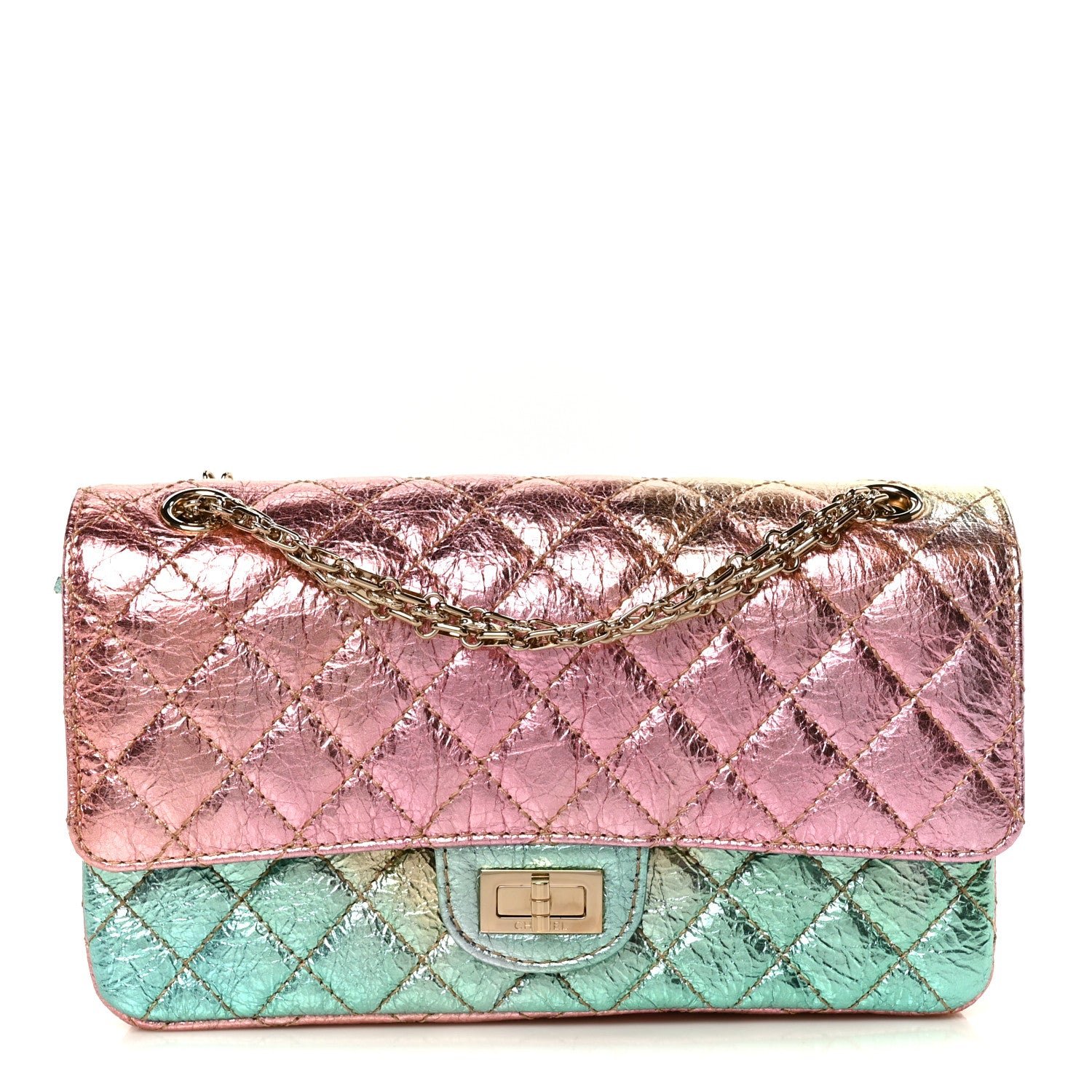 Chanel Metallic Goatskin Quilted 2.55 Reissue 225 Flap Multicolor