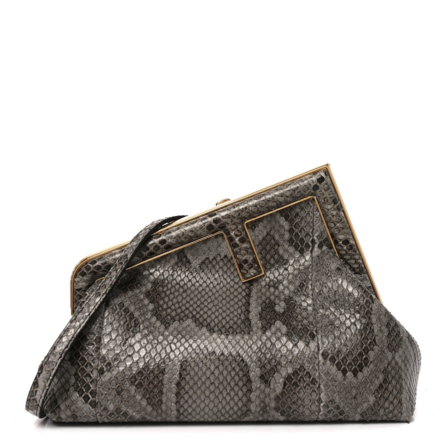 Fendi Snakeskin Small Fendi First Dark Grey