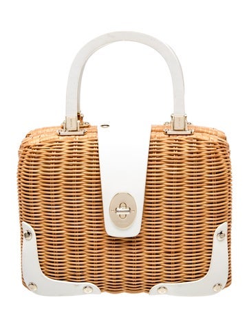 Wicker Top Handle Bag