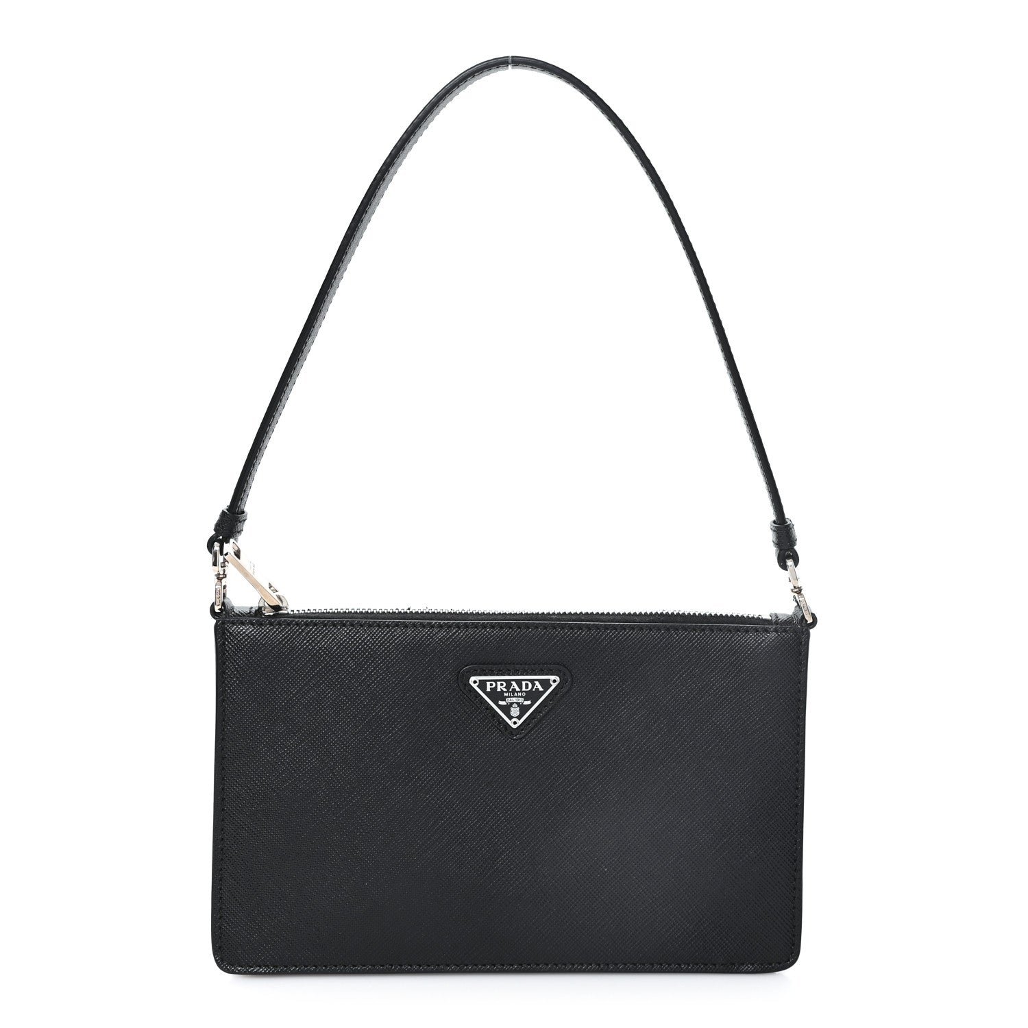 Prada Saffiano Lux Mini Shoulder Bag Black