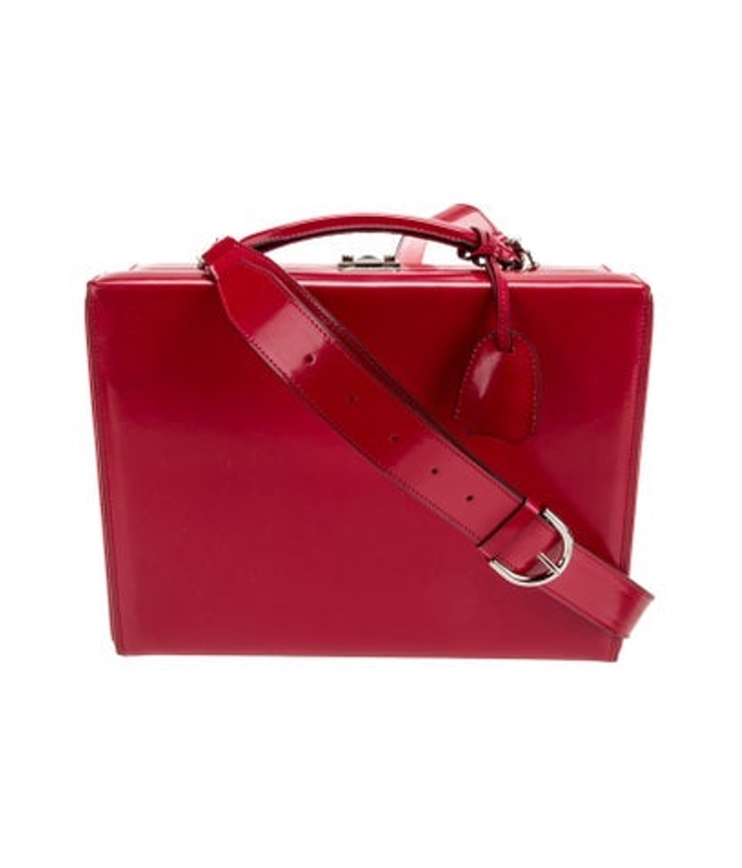 Mark Cross Cross Patent Leather Top Handle Bag