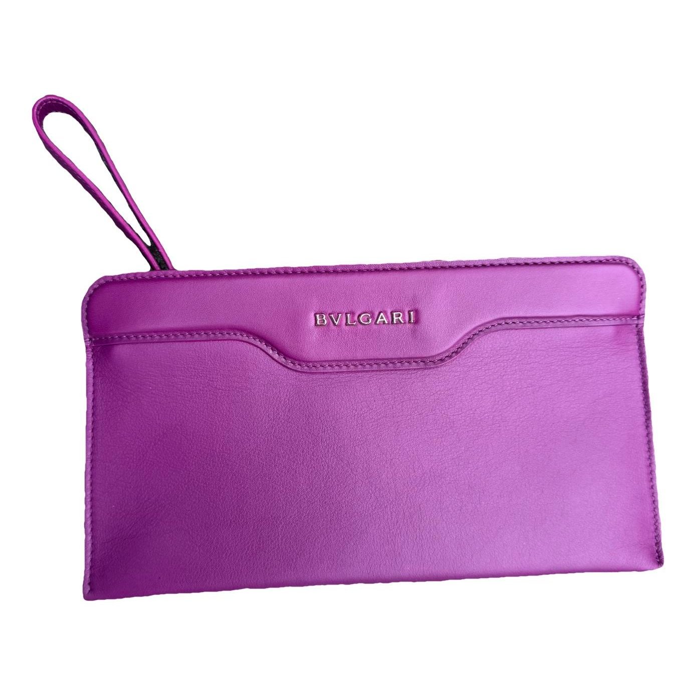 Leather clutch bag