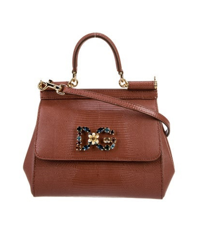 Dolce & Gabbana Gabbana Embossed Leather Top Handle Bag