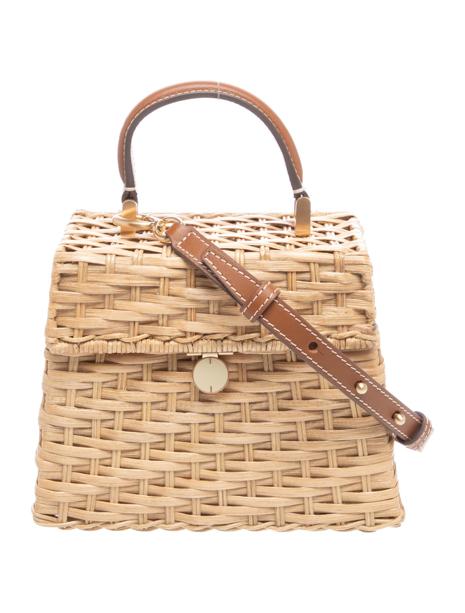 Raffia Top Handle Bag