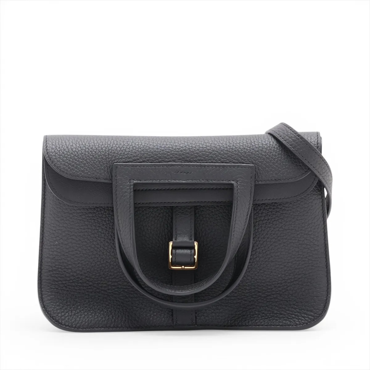 Hermès Arzan Mini Taurillon Clemence × Veau Swift Black Gold Metal Fittings