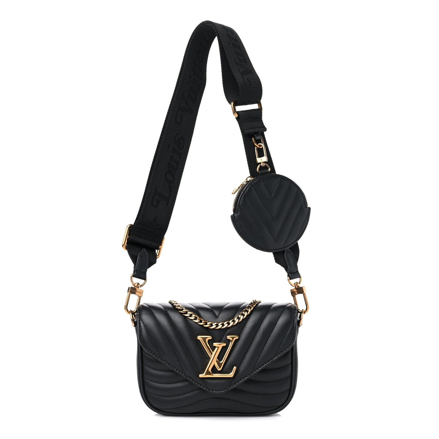 Louis Vuitton Calfskin New Wave Multi Pochette Black