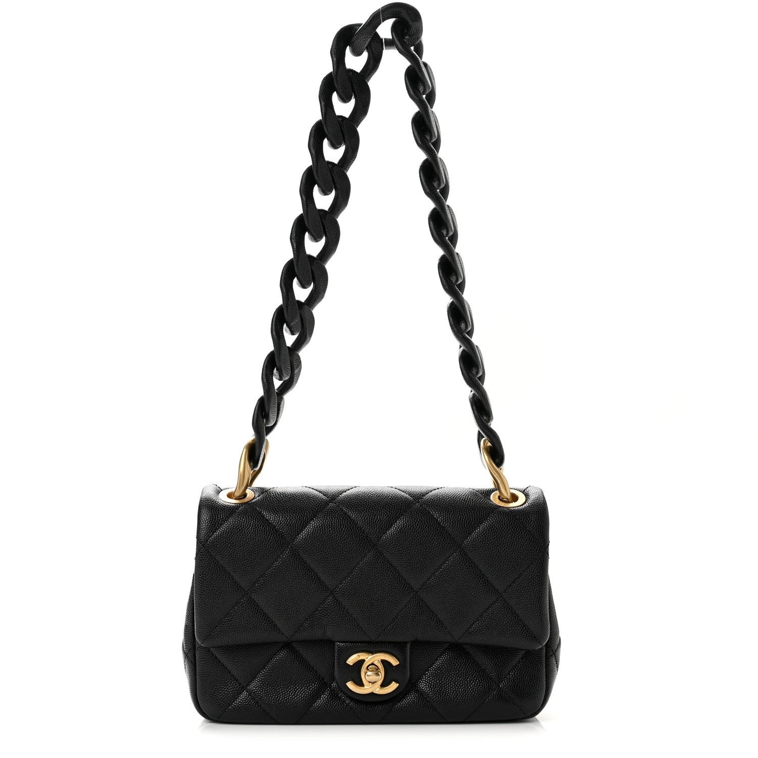 Chanel Caviar Quilted Funky Match Mini Flap Black