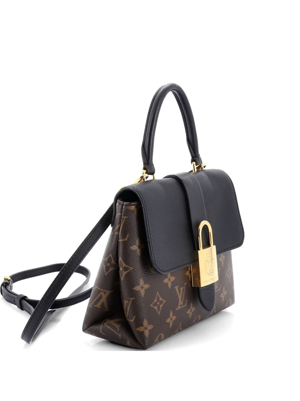Locky Handbag Monogram Canvas with Leather BB satchel