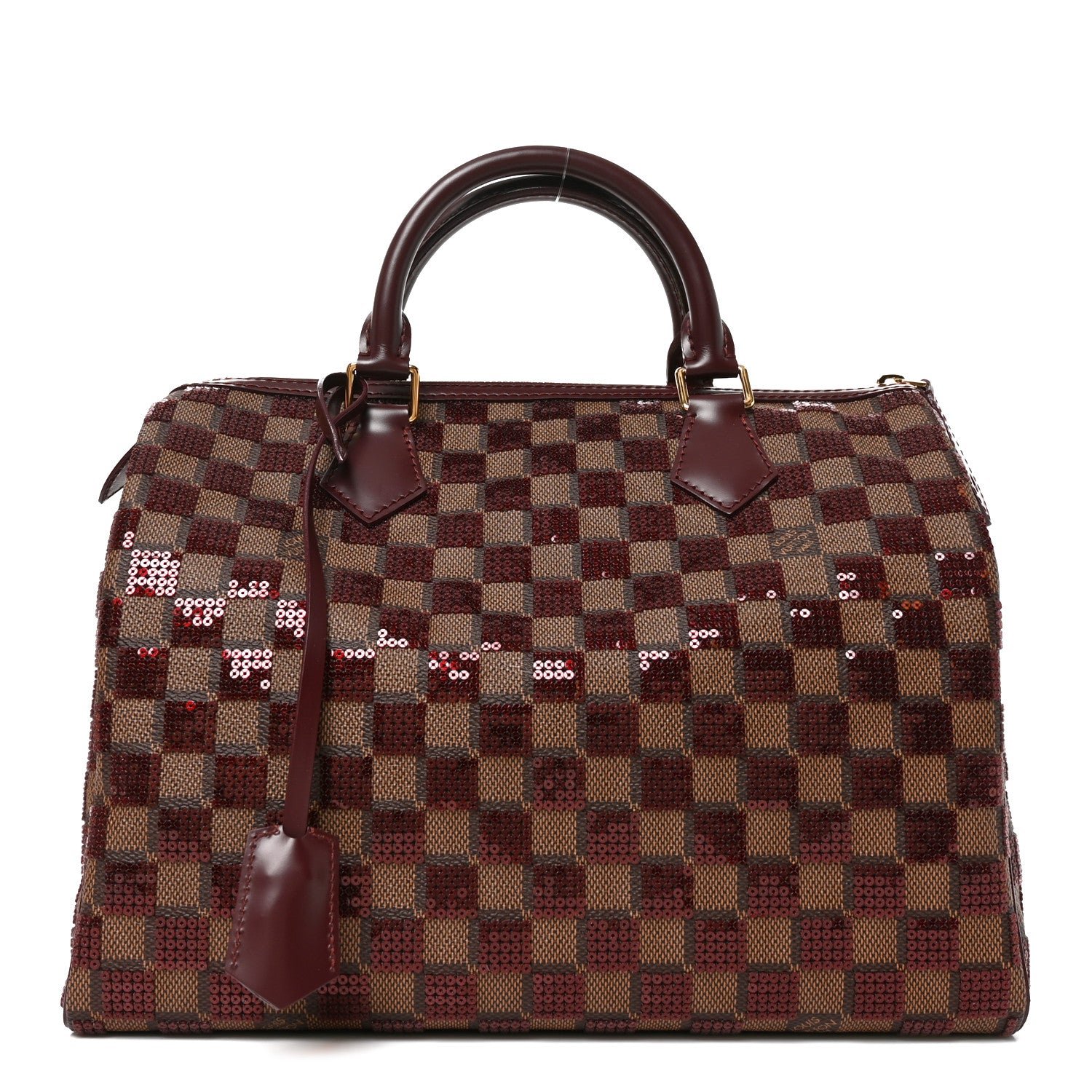 Louis Vuitton Damier Paillettes Speedy 30 Rouge