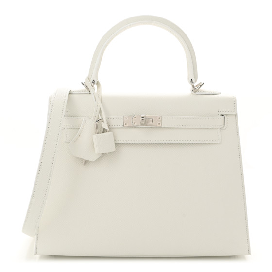 Hermes Epsom Kelly Sellier 25 New White