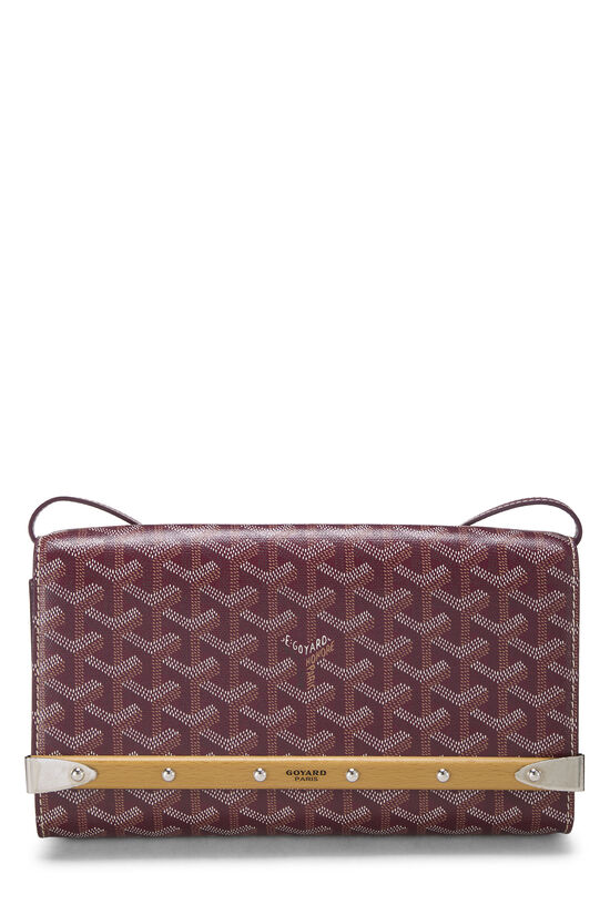 Goyard Burgundy Goyardine Canvas Monte Carlo PM