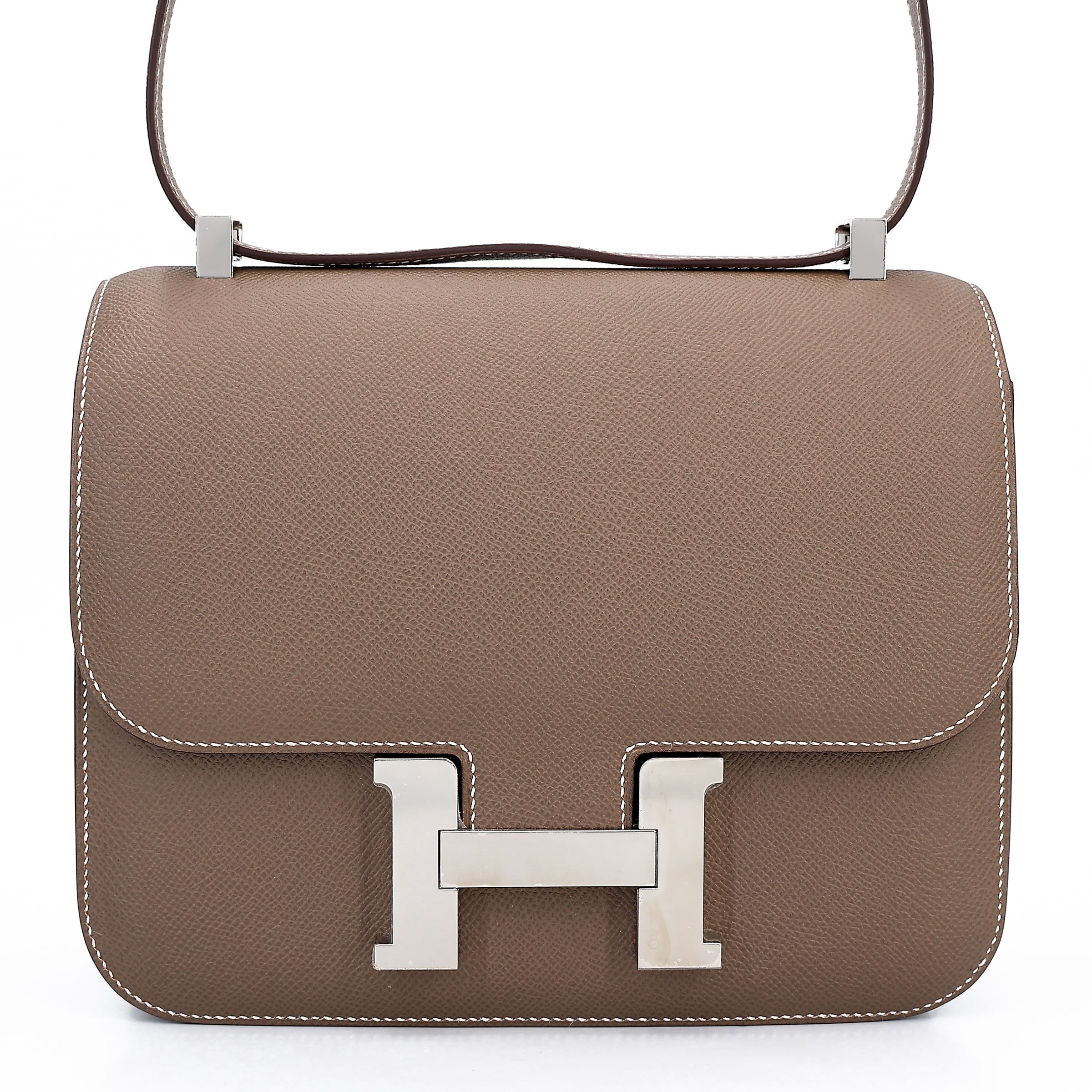 Hermes Unused ( Rank NS ) HERMÈS Constance 24 Etoupe (18) Epsom Palladium hardware C (2018)