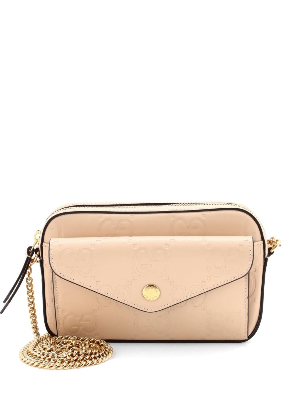 Front Pocket Chain Shoulder Bag Jumbo GG Embossed Leather Super Mini crossbody bag