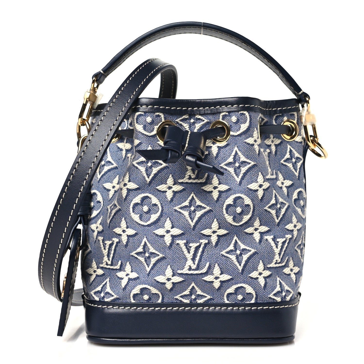 Louis Vuitton Monogram Embleme Jacquard Nano Noe Bleu
