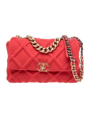 Large Jersey 19 Flap Bag