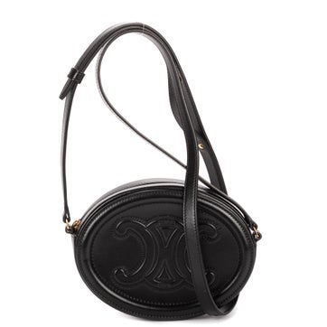 Leather Oval Crossbody