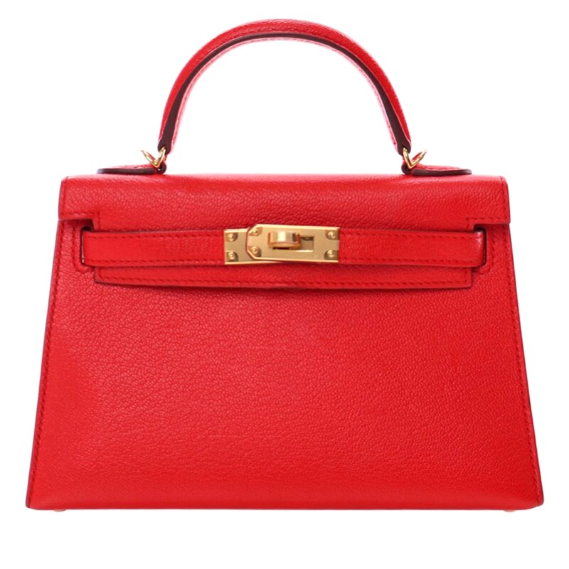 Hermes Rouge De Coeur Epsom Mini Kelly 20 II Gold Hardware, 2018