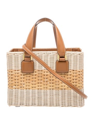 Wicker Top Handle Bag