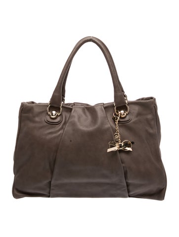 Blumarine Leather Top Handle Bag