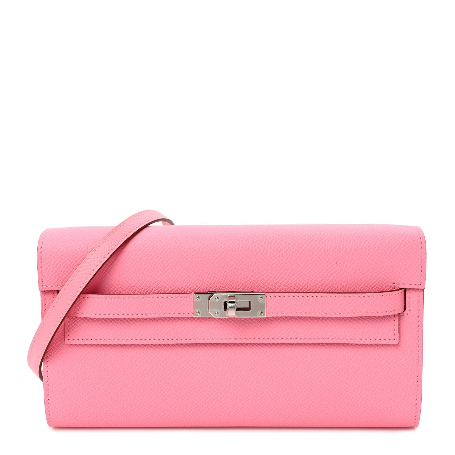 Hermes Epsom Kelly Wallet To Go Rose Confetti