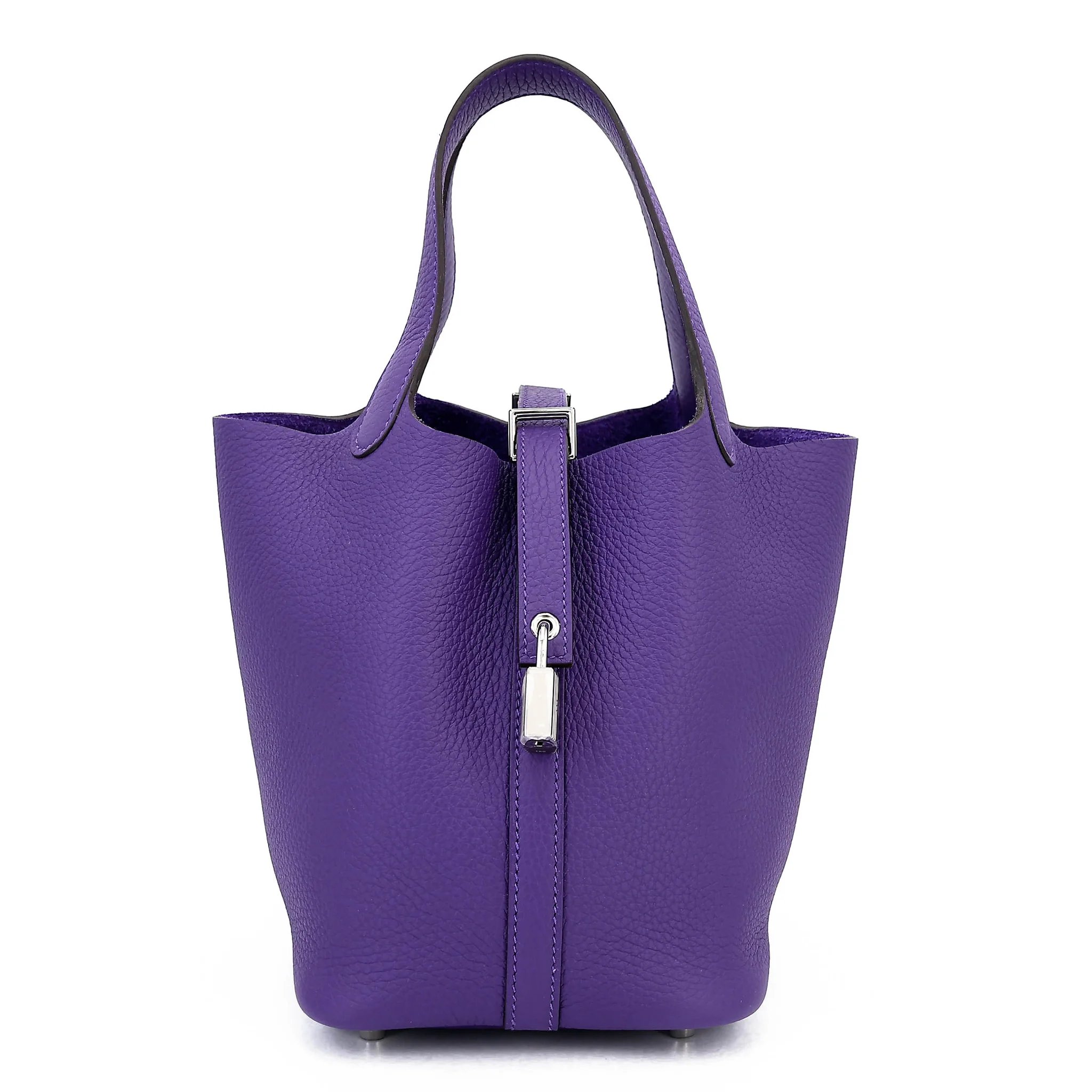 Brand New ( Rank N ) HERMÈS Picotin Lock PM Purple (X3) Clemence Palladium hardware G (2026)