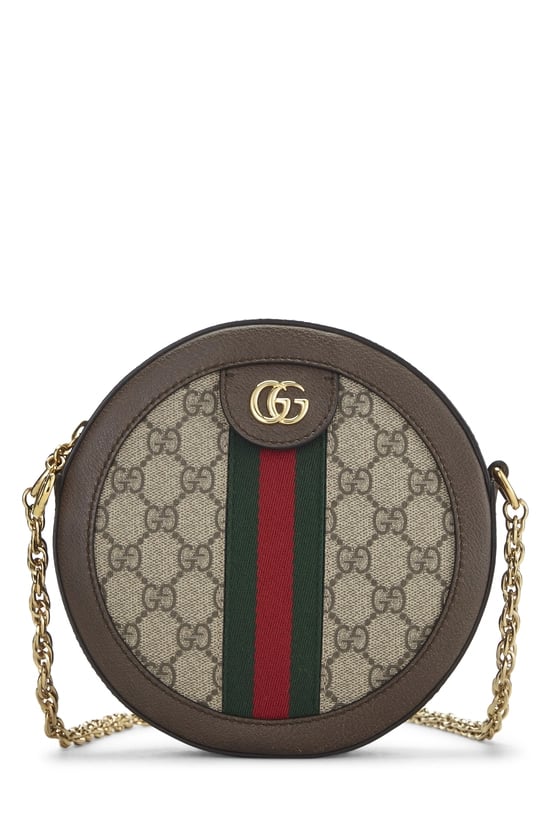 Original GG Supreme Ophidia Round Shoulder Bag Mini