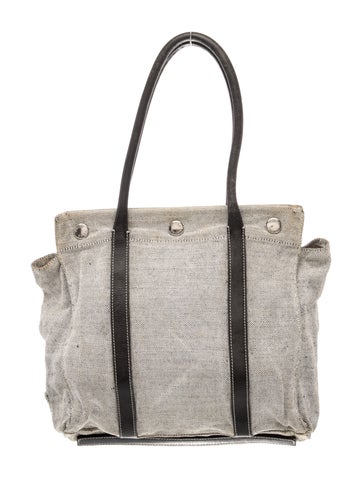Enameled Metal Triangle Top Handle Bag