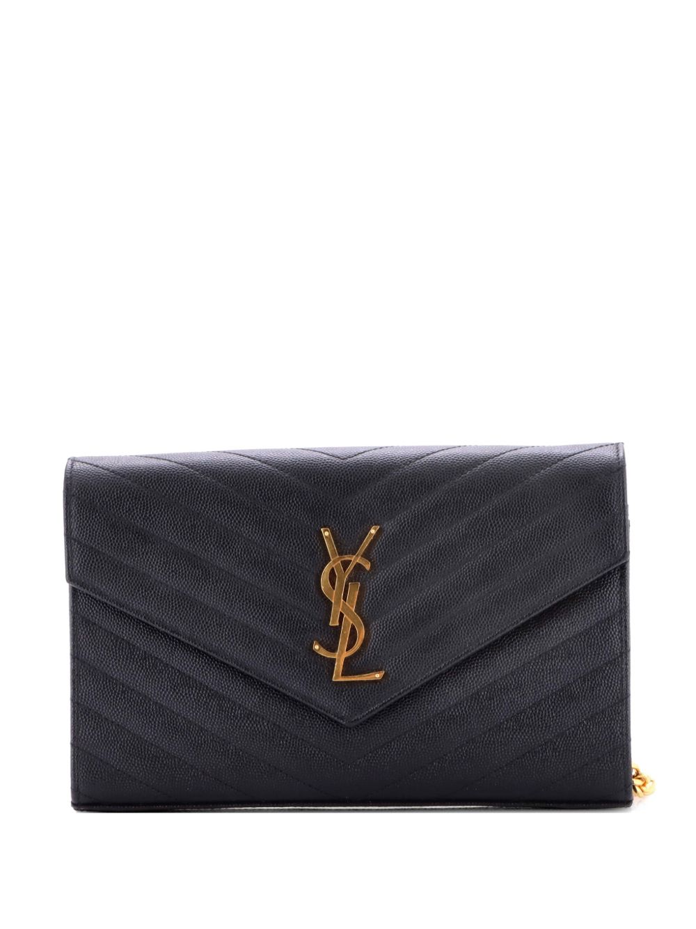 Classic Monogram Wallet on Chain Matelasse Chevron Leather Medium crossbody bag