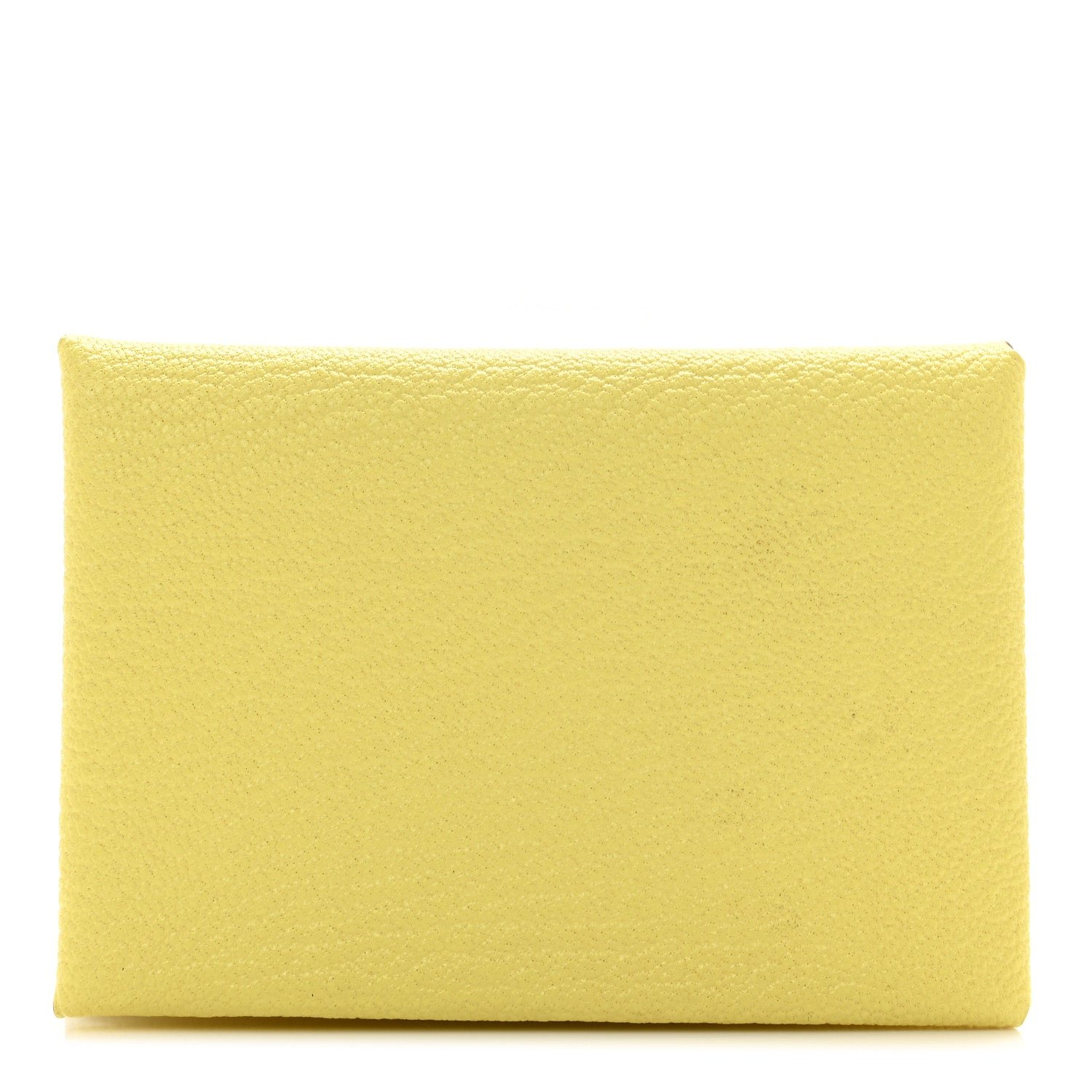 Hermes Chevre Mysore Calvi Duo Card Case Limoncello