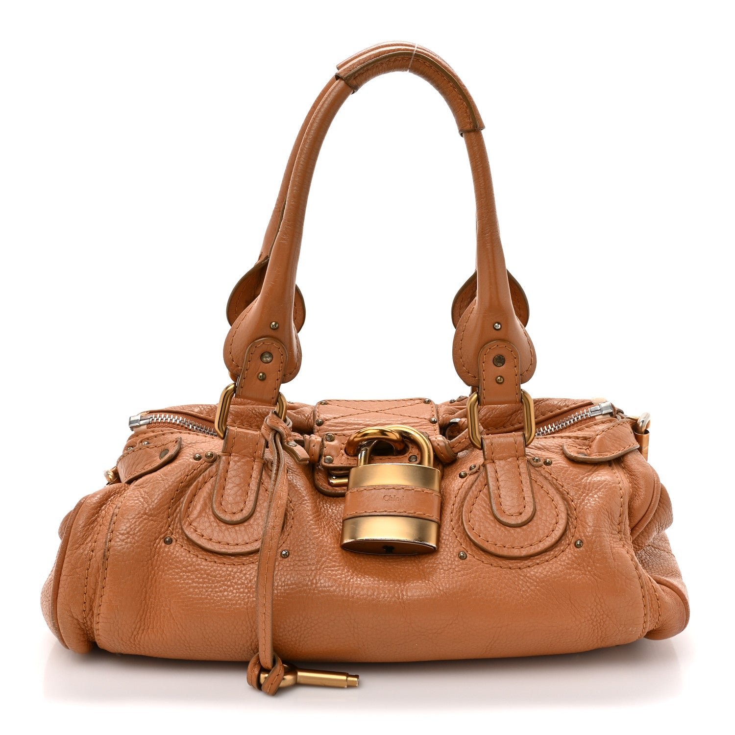 Chloe Chloe Calfskin Medium Paddington Satchel Tan