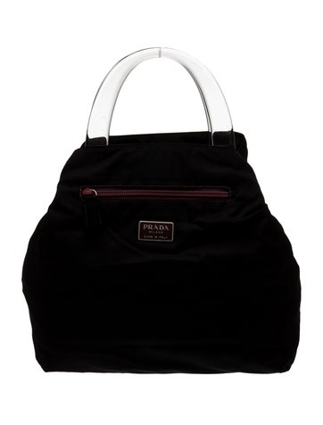 Enameled Metal Triangle Top Handle Bag