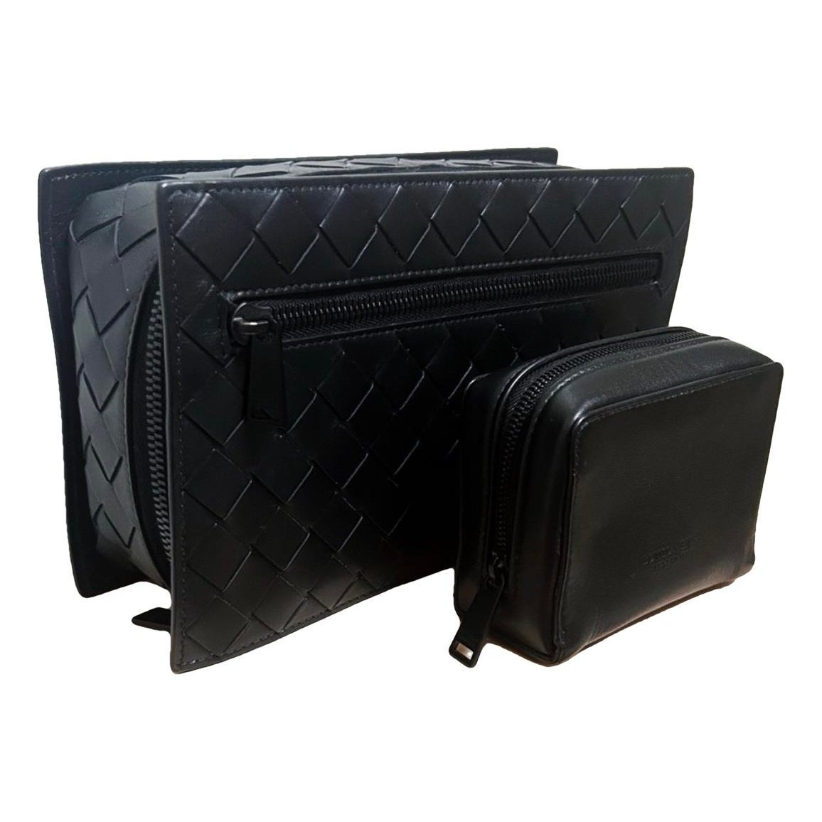 Leather clutch bag
