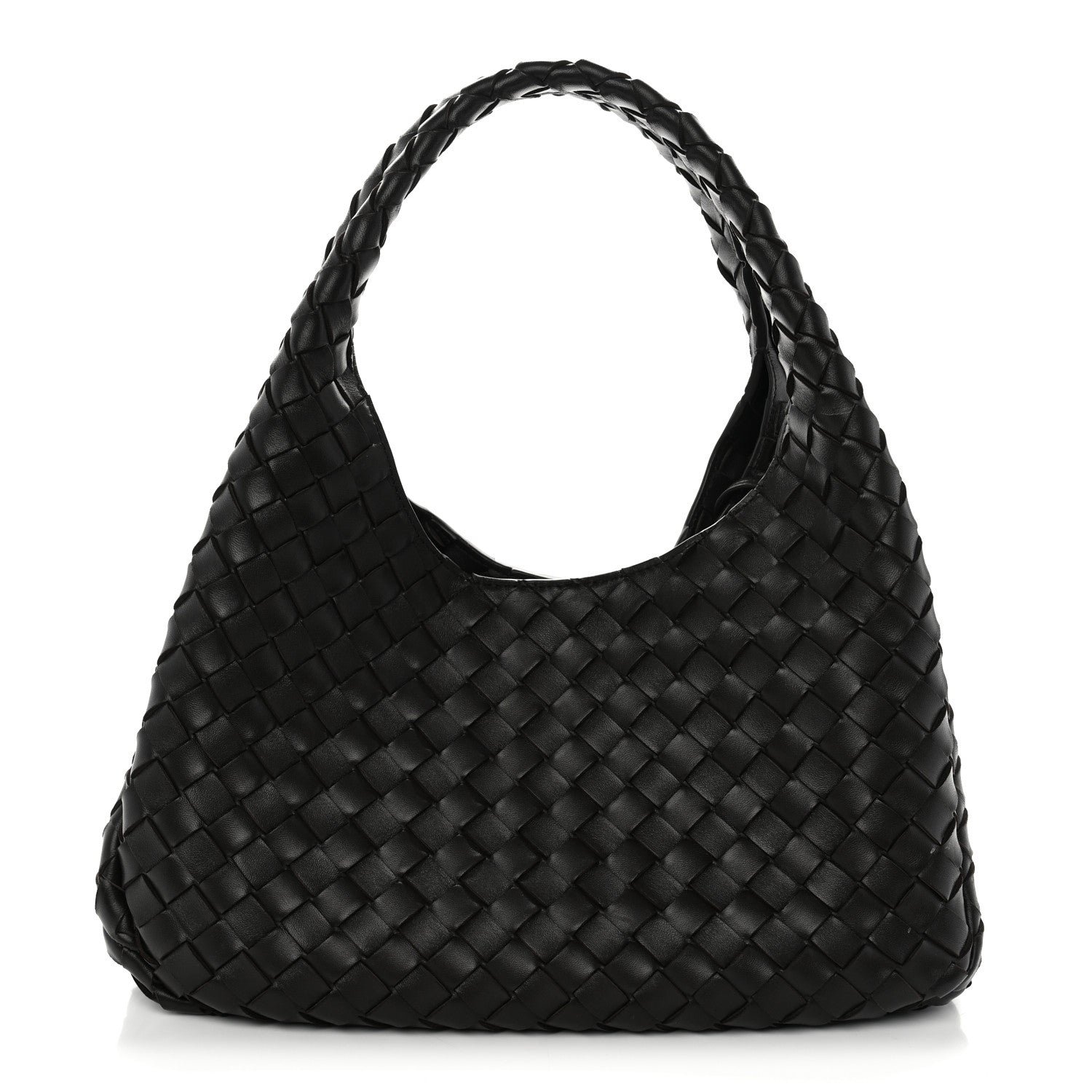 Bottega Veneta Nappa Intrecciato Medium Campana Shoulder Bag Fondant