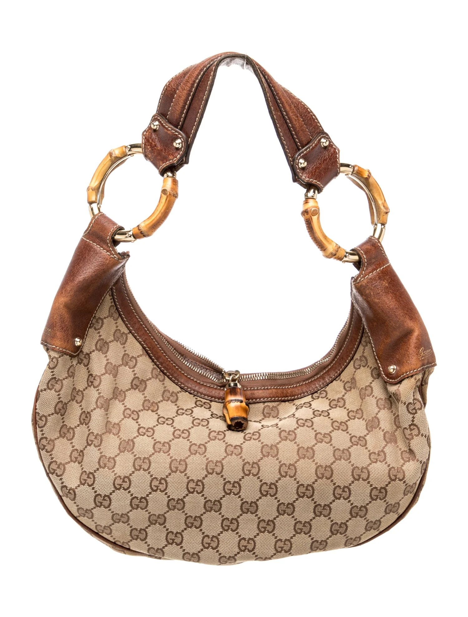 GG Canvas Bamboo Ring Hobo Vintage