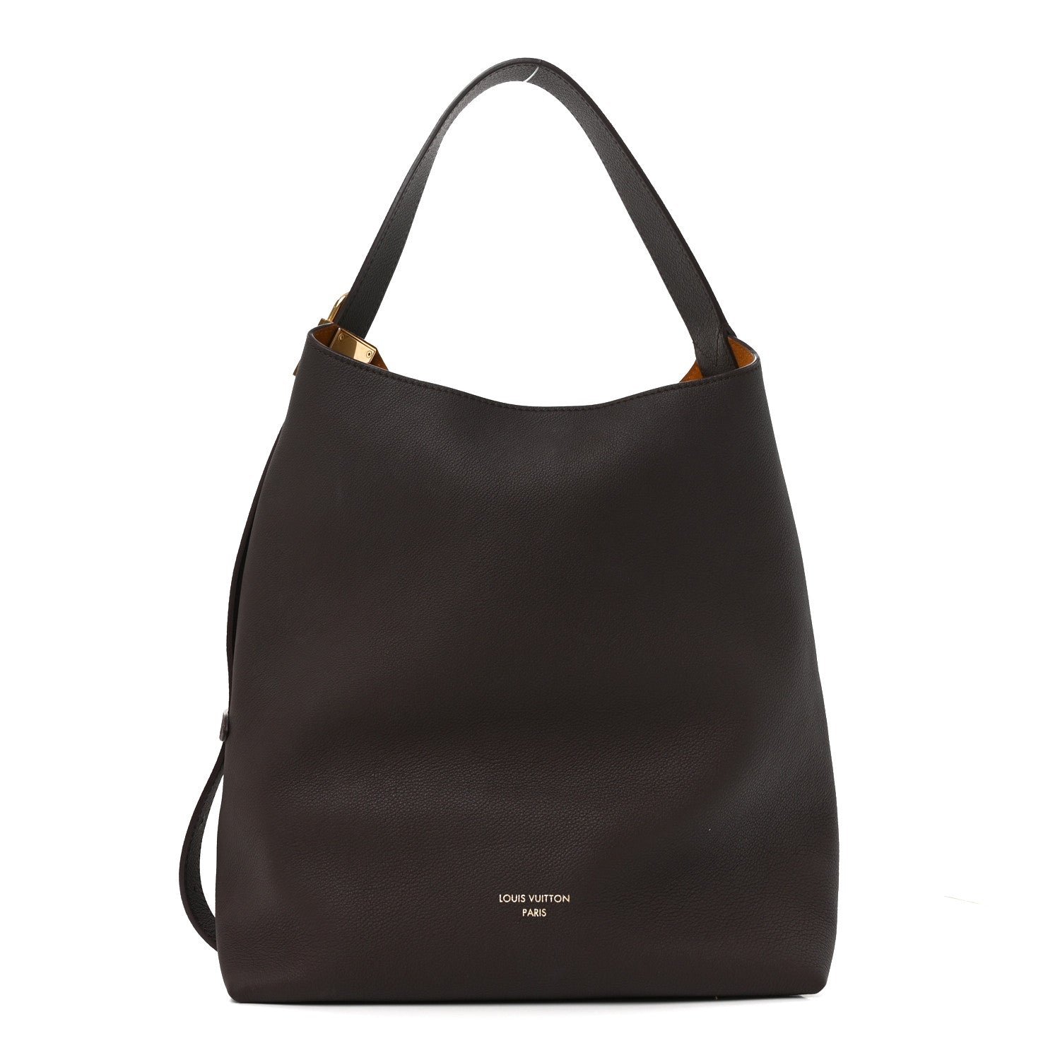 Louis Vuitton Grained Calfskin Low Key Hobo MM Chocolate