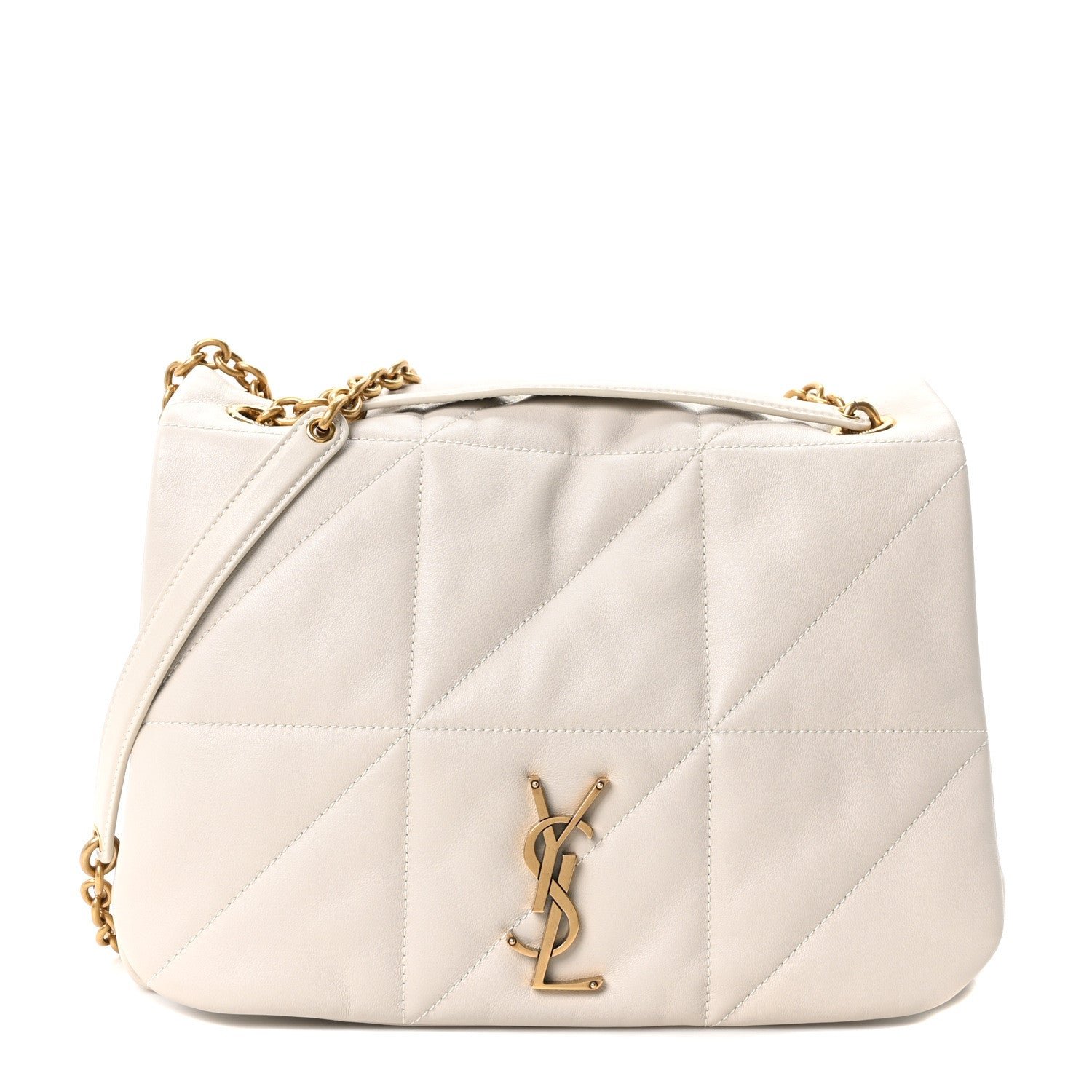Saint Laurent Lambskin Matelasse Monogram Medium Jamie 4.3 Crema Soft