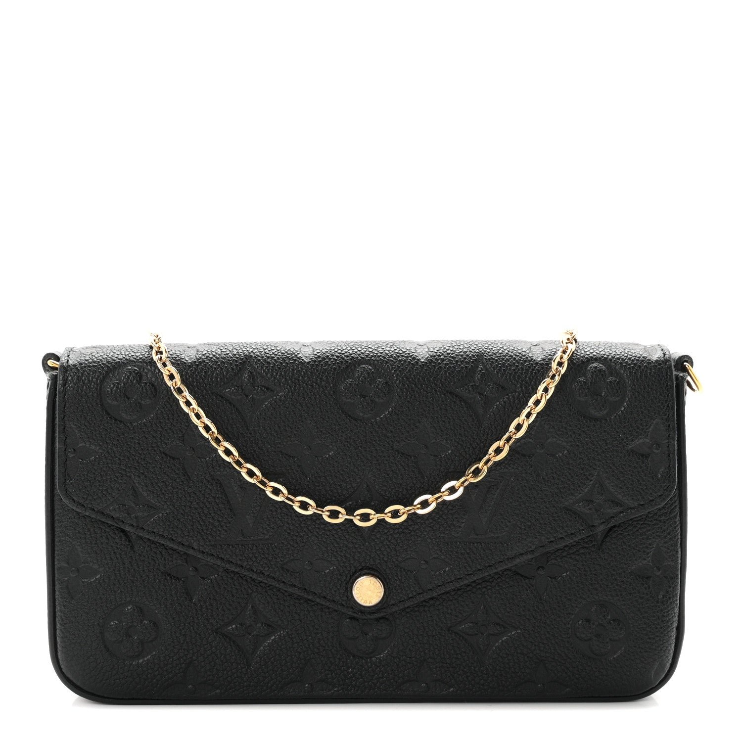 Louis Vuitton Empreinte Pochette Felicie Chain Wallet Black