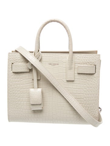Embossed Leather Sac De Jour